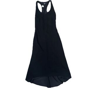 Hugo Boss women's long black Maxi work dress stretch Vacation Racer back. Size 6